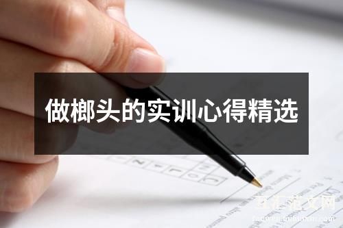 做榔头的实训心得精选