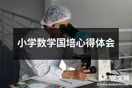 小学数学国培心得体会