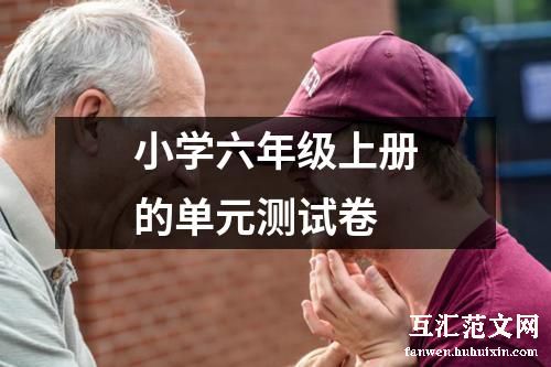 小学六年级上册的单元测试卷