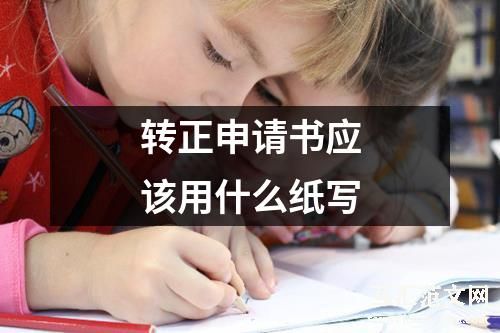 转正申请书应该用什么纸写
