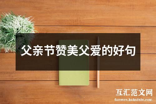 父亲节赞美父爱的好句