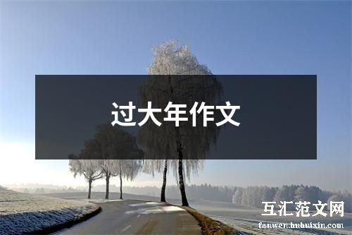 过大年作文